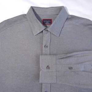 Untuckit Men's Collared Button-Up Shirt Gray‎ Size L Long Sleeves Slim Fit